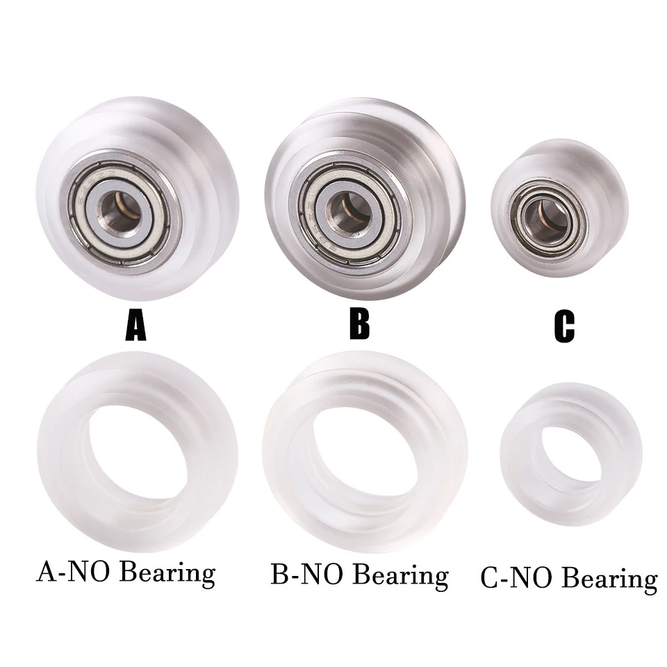 

High precision CNC clear Polycarbonate Xtreme v Mini wheel for Opensource v-slot linear rail system