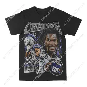 CeeDee Lamb Graphic Tee Unisex Crew Neck Tee High Quality Vintage Casual Cotton Short Sleeves Fashion Soft Breathable Tops