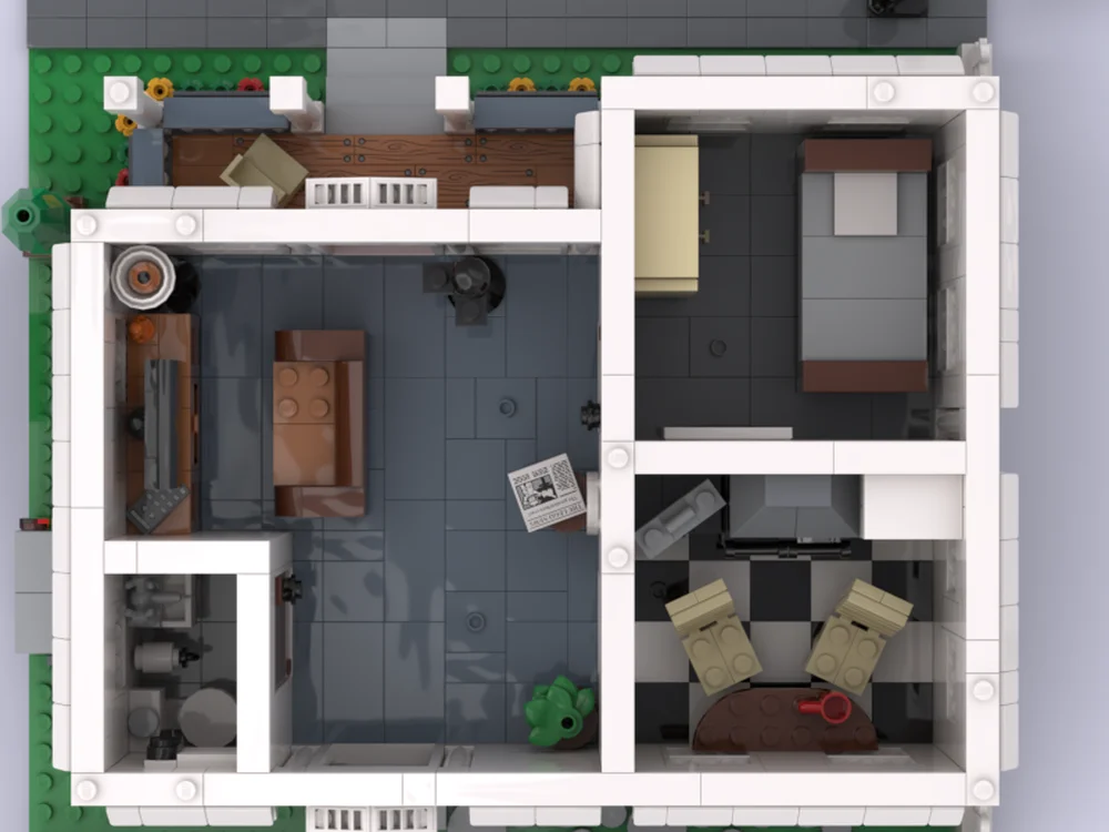 Moc blocos de construção casa modular tecnologia tijolos modulares modelo presentes brinquedos natal diy conjuntos montagem