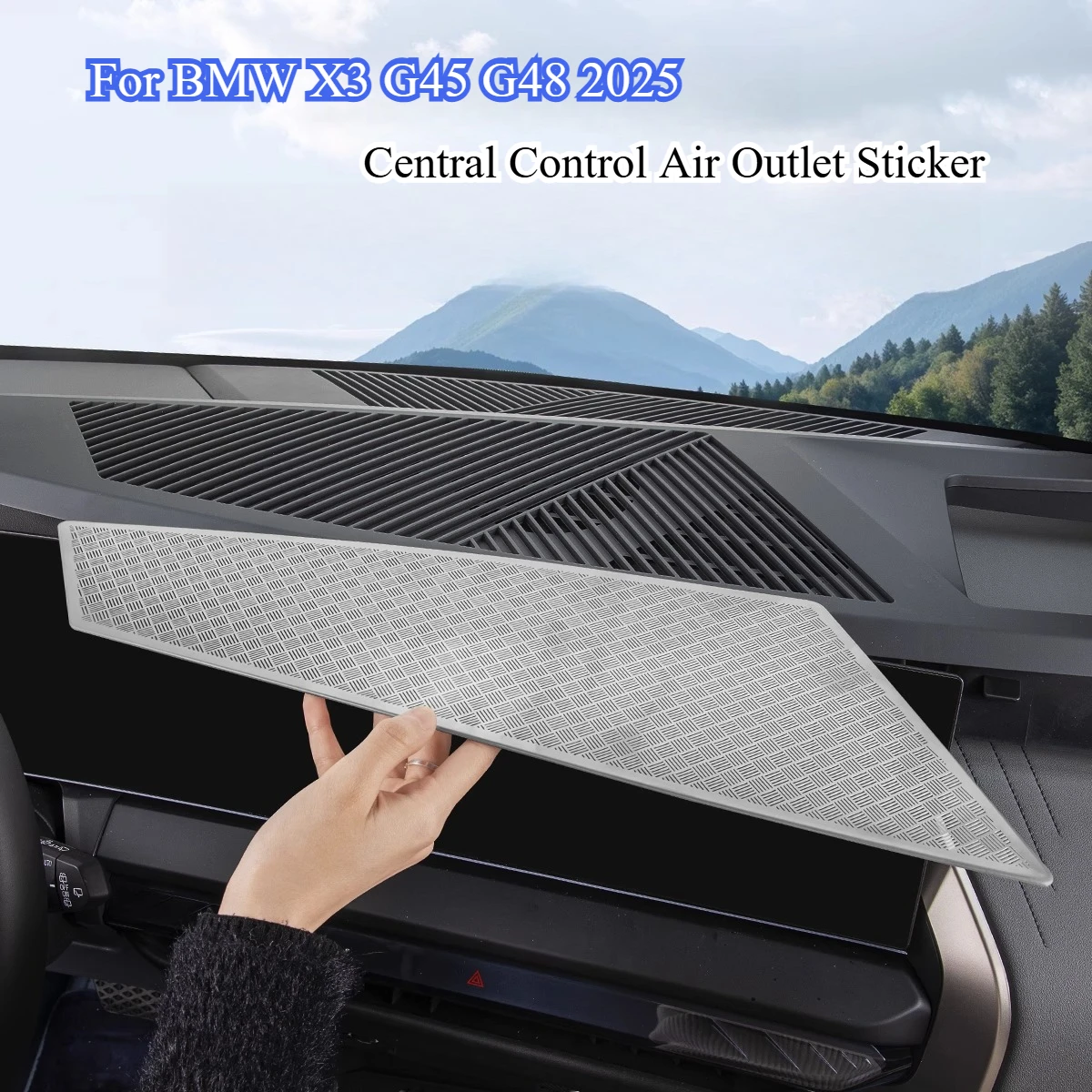

Для BMW X3 G45 G48 2025 Автомобильное центральное управление, воздуховыпускное отверстие, наклейка из нержавеющей стали, внутренняя передняя защитная крышка от пыли, накладки