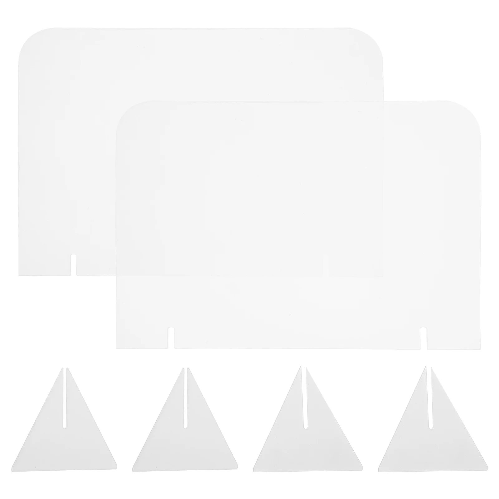 Tableros acrílicos de borrado en seco, tableros de mensajes de escritorio transparentes para el hogar, oficina, notas, uso de dibujo, decoración de escritorio, 2 uds.