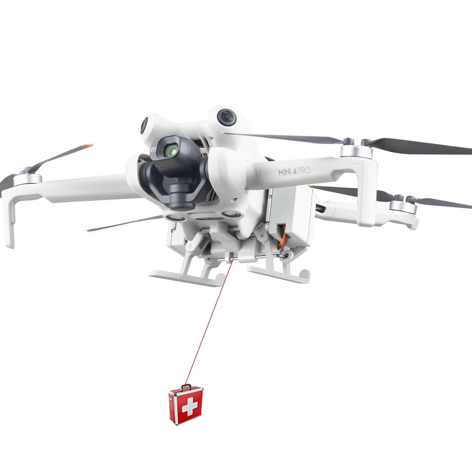 Afbeelding 3: Voor DJI MINI 4PRO Lichtgewicht werperaccessoires Trouwring Airdrop Precisieleveringswerperapparaat ﻿