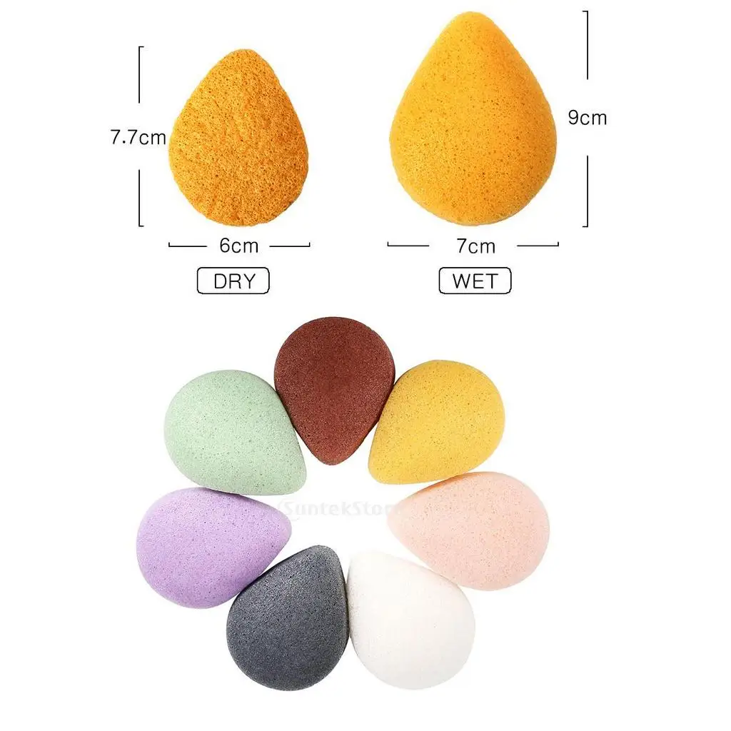 Esponja facial suave, almohadillas de lavado para limpieza, herramienta para soplo de maquillaje