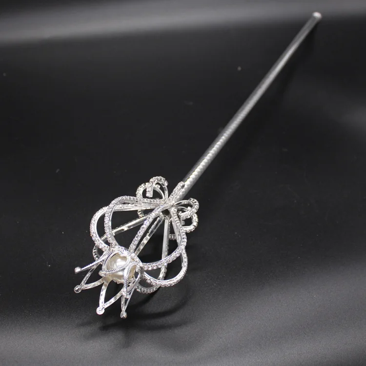 

White Crown Diamond Alloy Crown Fairy Wands for Princess Wands for Angel Wand for Party Costume Wedding Birthday Party