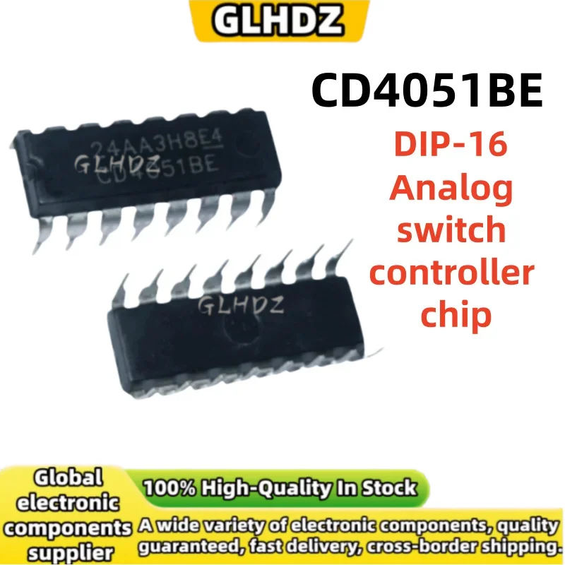 10-20-40PCS CD4051BE DIP-16 Analog switch controller chip In the warehouse