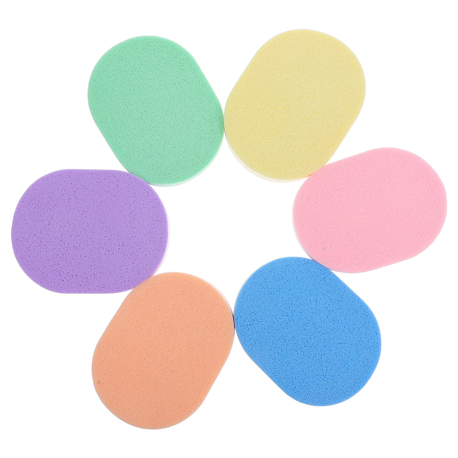 6 個の洗顔スポンジソフト再利用可能な角質除去パッドメイク落としフェイシャルスキンクレンザー顔角質除去スポンジ