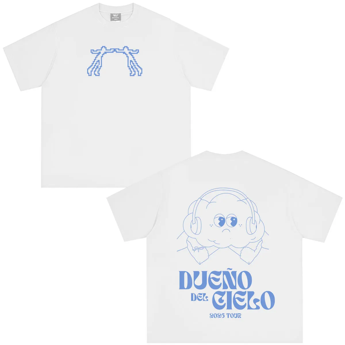 Camiseta con estampado del tour 2026 del rapero Humbe Dueno Del Cielo, camiseta de moda para hombre y mujer, camisetas informales holgadas de algodón para verano, ropa de calle