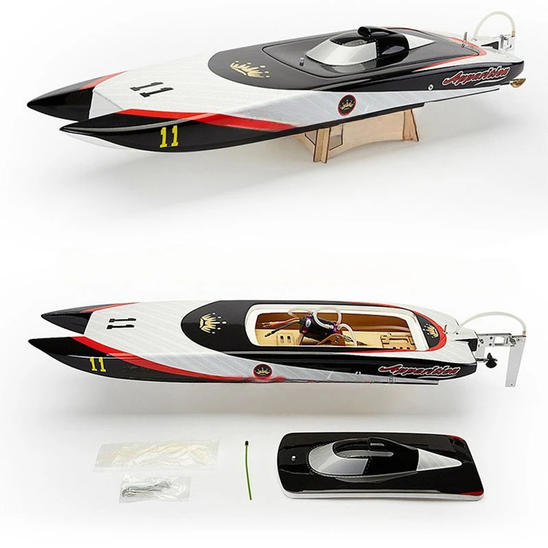 RC Catamaran Electric Remote Control Racing Speedboat Model Toy Gift Dual Motor Cat Boat Model Brushless Electric Boat Model