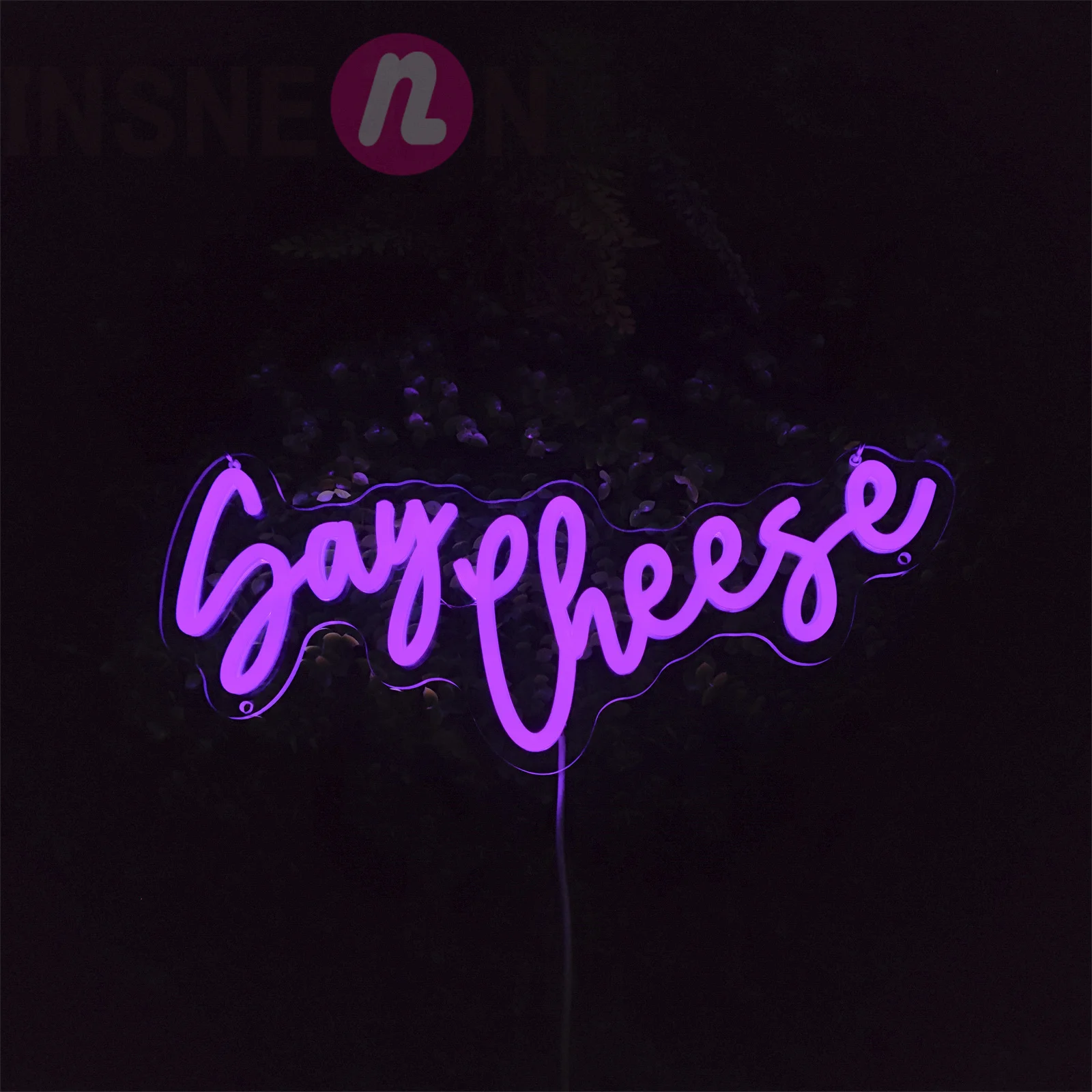 Светодиодная вывеска Say cheesed-Neon, фиолетовая, для салона красоты, настенного рисунка, логотипа бизнес-магазина, неонового освещения для помещений