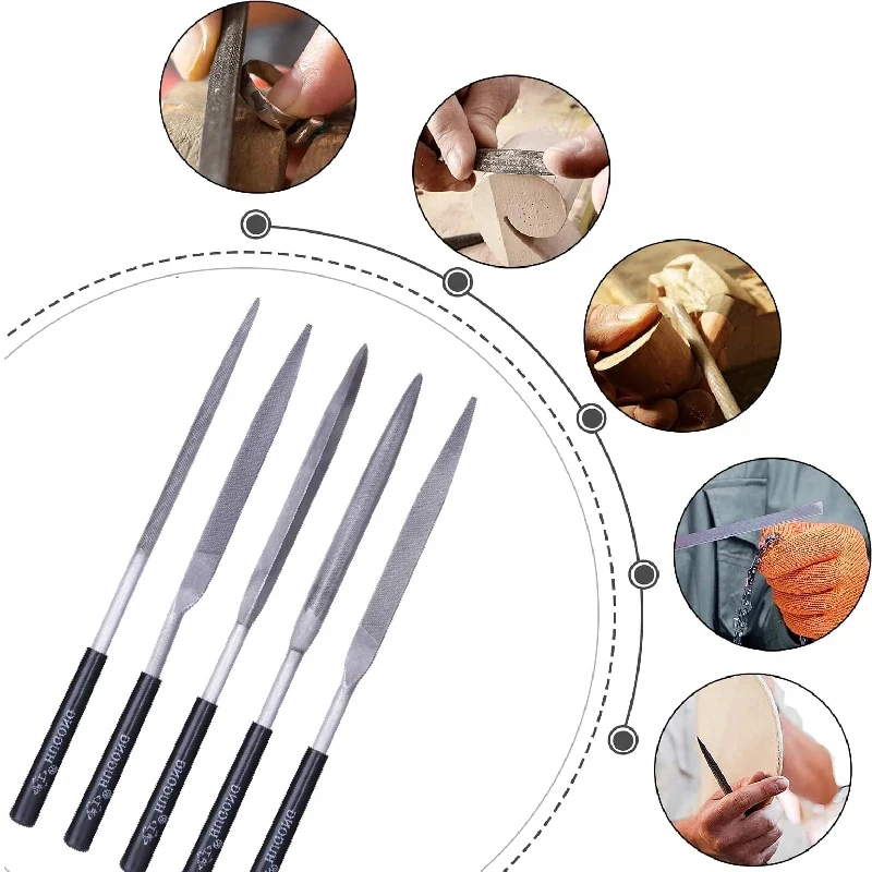 

5/10pcs needle file set 3mm140mm DIY tool for jewelry metallic glass stone grinding, polishing, engraving