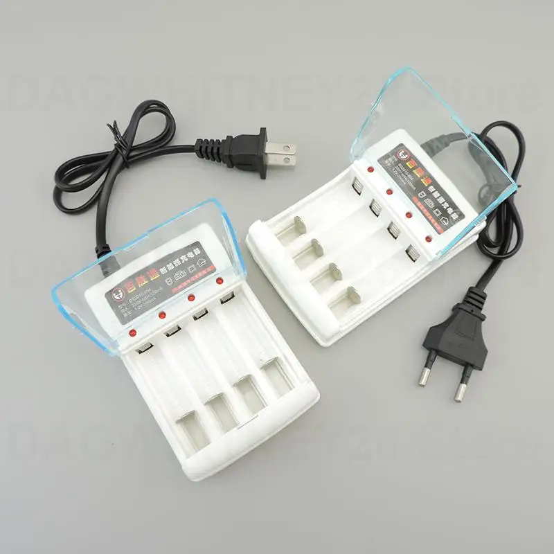 US/EU Plug 4-slots Battery Charger AA/AAA Ni-cd Fast Charging Rechargeable Smart Battery Charger For 1.2V Separate Charging