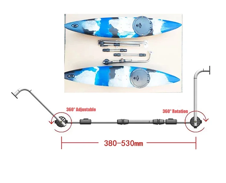 Kunststof stabilisator Estabilizadores voor kajak Kano PVC rompmateriaal voor surfen in oceaanwater