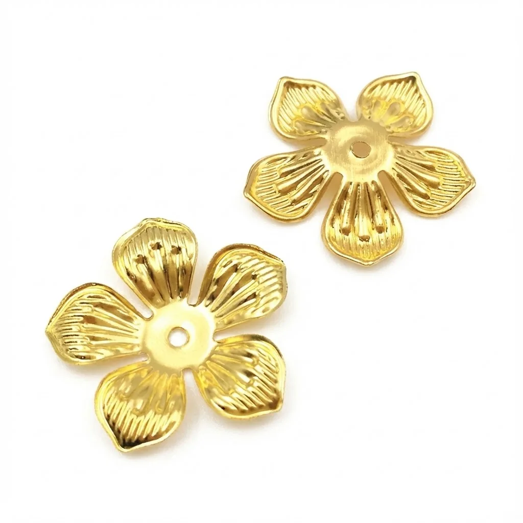 New Flower Filigree Bead Caps End Caps Gold/Rhodium/Bronze Plated 50pc/lot 22mm  DIY Jewelry Components
