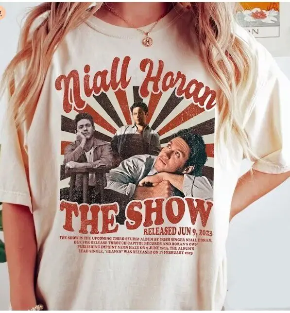 

Niall Horan The Show Album 2023 Retro shirt, Niall Horan Vintage 90s T Shirt Mens and Womens Unisex clothing