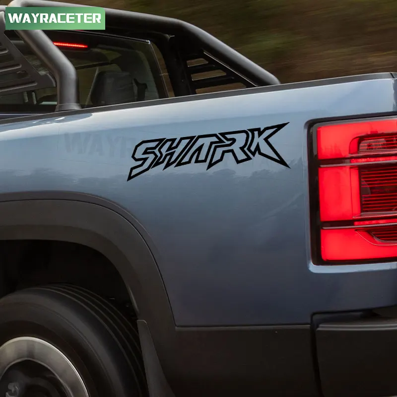 2 قطعة الجذع الجانب ملصق الجسم الباب الجانب ألياف الكربون ملصق حائط من الفينيل ل BYD القرش 6 التقاط 2025 على الطرق الوعرة 4X4 2024 2026 اكسسوارات