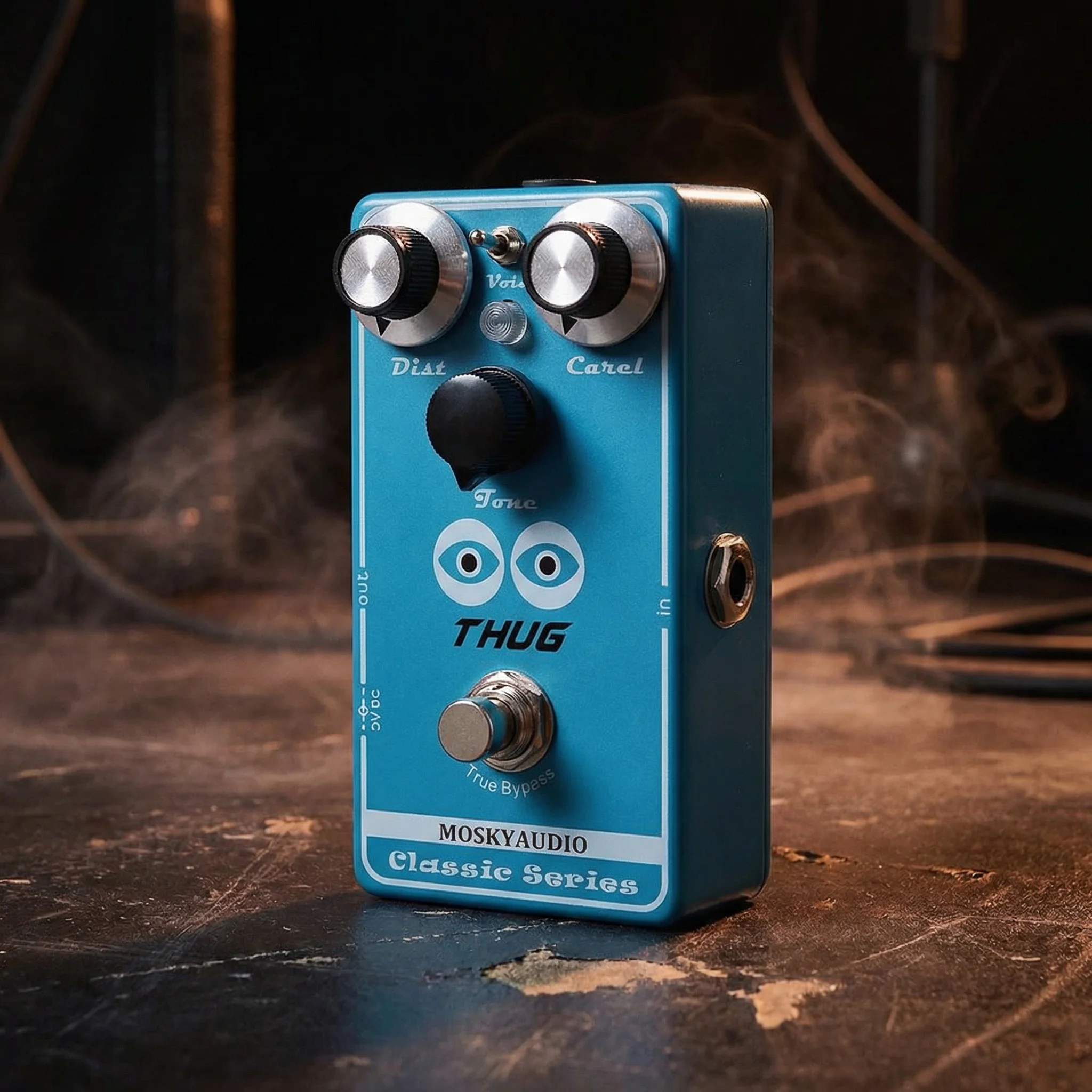 Moskyaudio Thug High Gain Distortion Guitar Pedal, Features 3 Distortion Tones, Dist Level & Tone Control, for Guitar/Bass