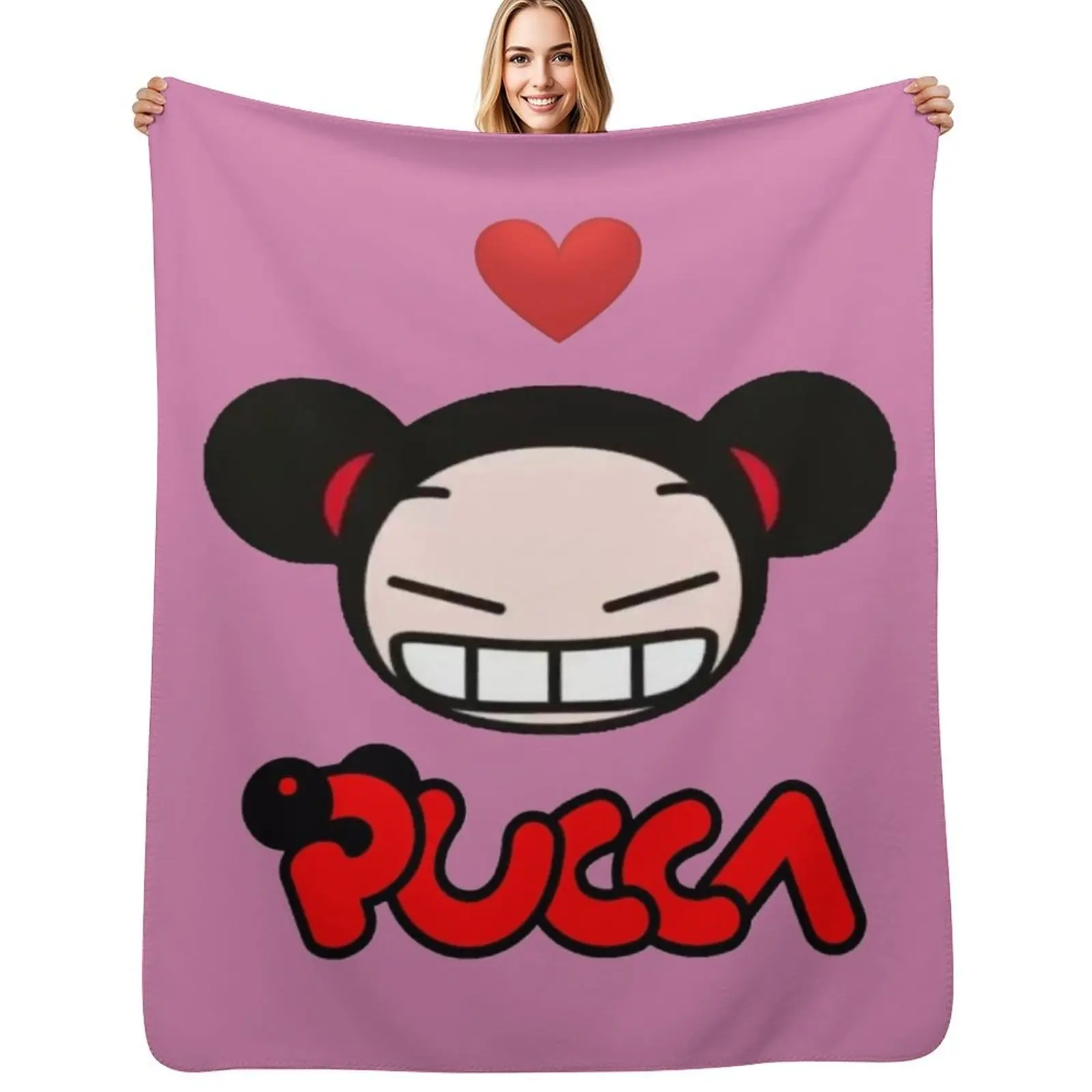 Pucca Throw Blanket No Pilling Soft Warm Blanket for Bed