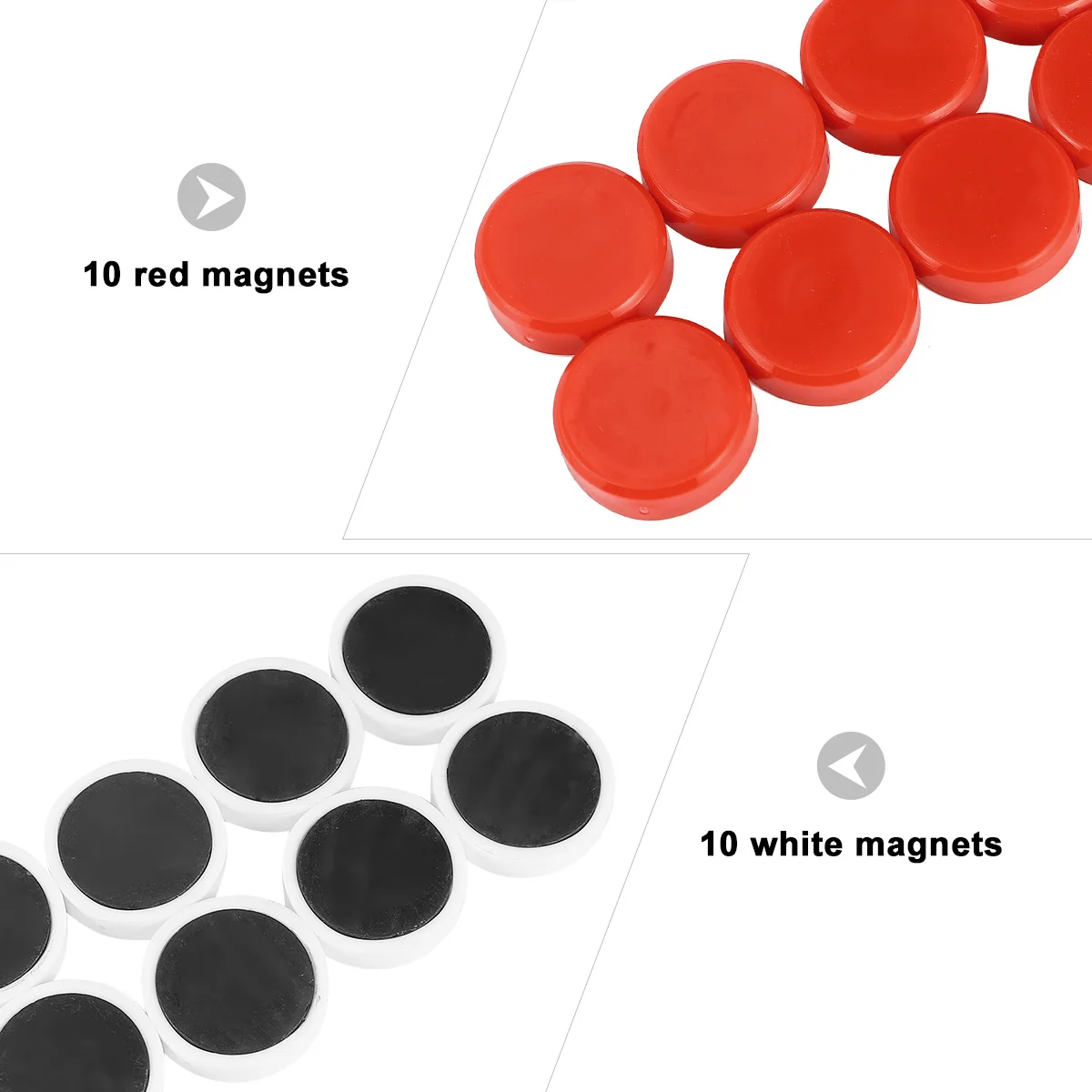 20 Pcs Magnetic Nail Teaching Buckle Whiteboard Sticker Blackboard Stone Fridge Heterosexual Ferrite