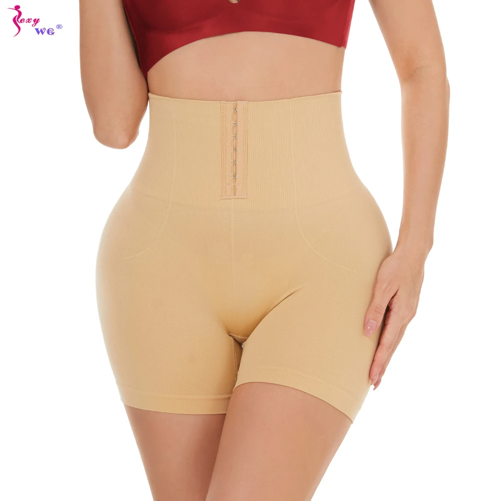 SEXYWG Waist Shaper Tummy Control Panties Women Mid Wasit Flat Belly Body Shaper with Hook Ladies Slimming Shapewear Underwear