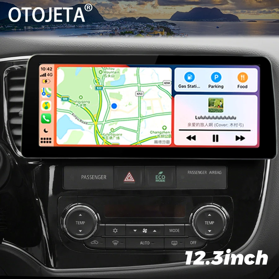 

12.3" IPS Screen Radio Android Car Video Player Stereo For Mitsubishi Outlander 3 2012-2018 Multimedia Carplay GPS Navigation