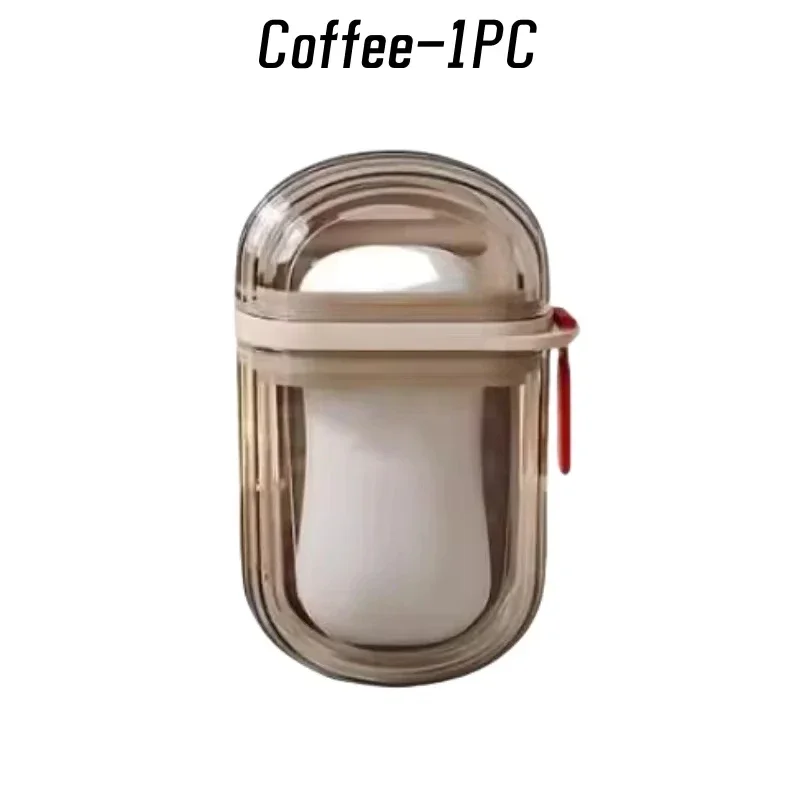 1PCS Portable Plastic Soap Case for Travel Container Dish Tray Travel Soapdish with Drain Portable Soap's Holder with Cover image 3