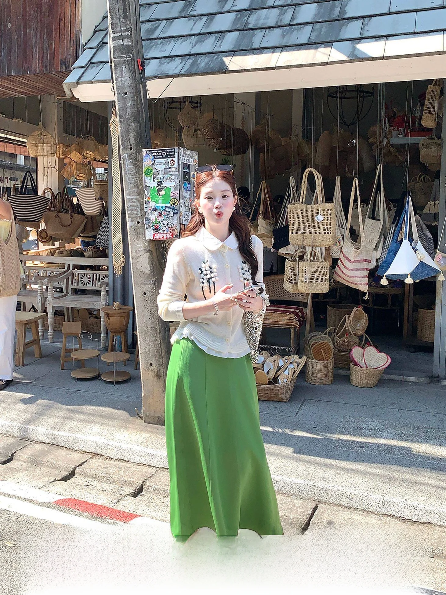 

Юбка А-силуэта женская, весенне-осенняя, модная, в корейском стиле, средней длины, с завышенной талией, из полиэфирного волокна