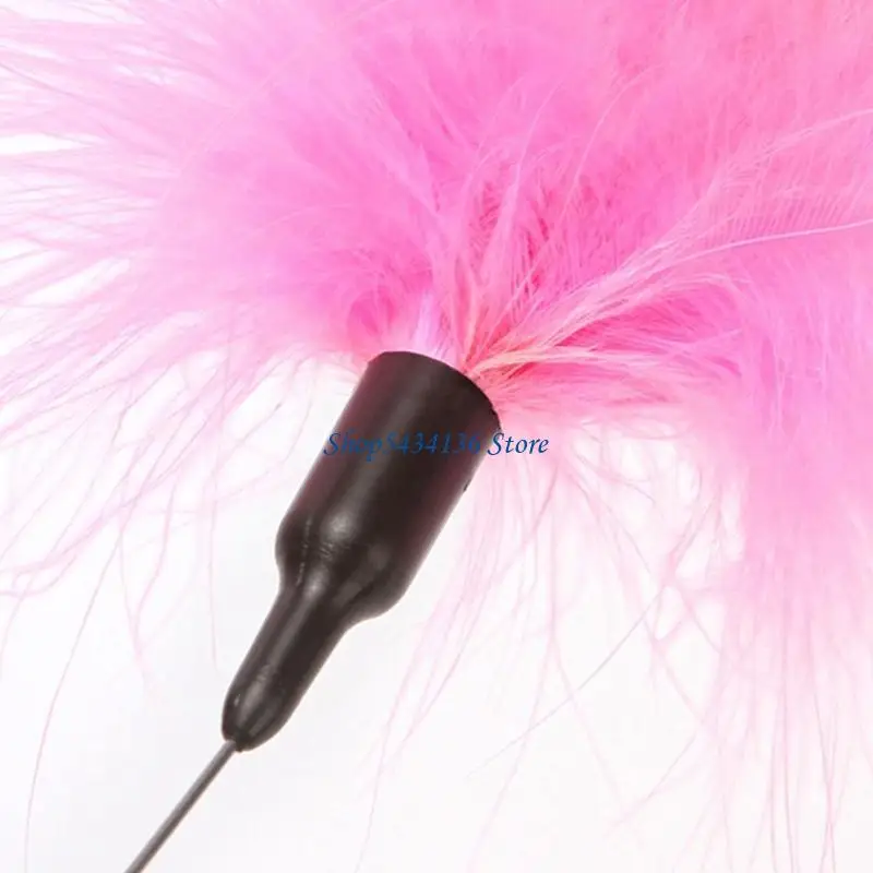 H7ED Katze Feder Spielzeug mit Halsband Übung Indoor Kätzchen Selbst-unterhaltsam Zubehör Lustige Katze mit Feder Glocken-