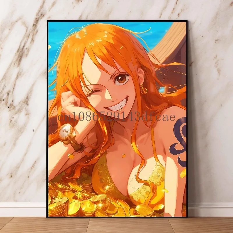 One Piece Canvas Pictures Anime Girl Nami Home Decoration Paintings Poster Nico Robin HD Prints Wall Art Living Room No Framed