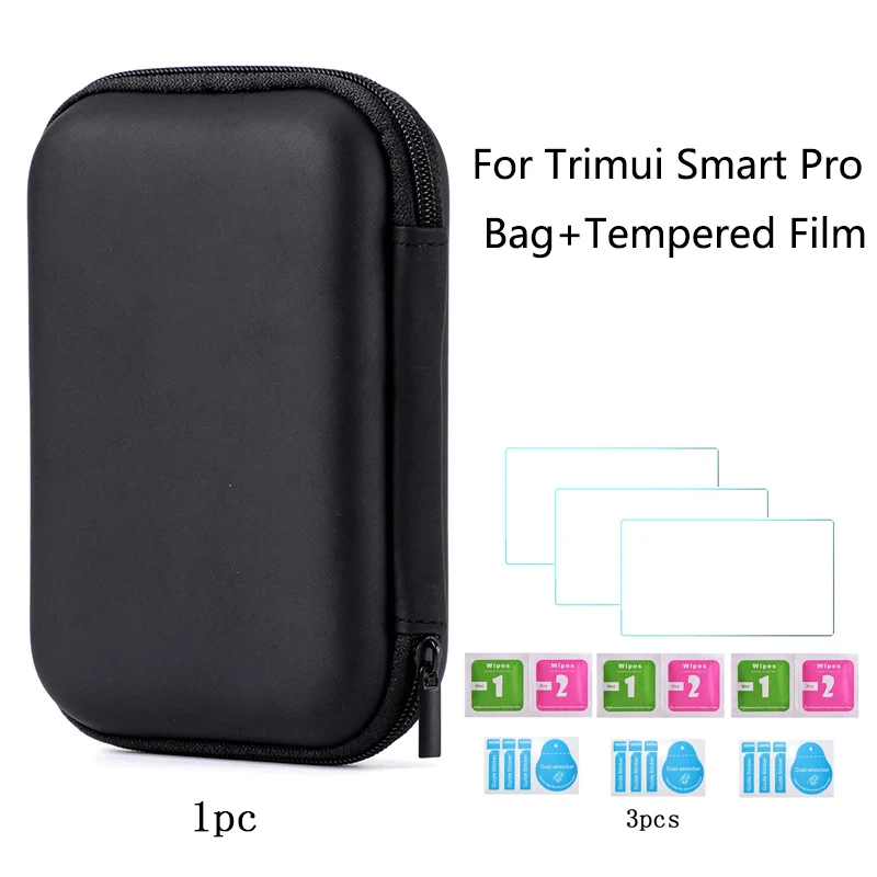 Étui de transport rigide portable étanche pour console de jeu Trimui Smart Pro, film de verre Guatemala 9H, protecteur d'écran, sac de transport, déterminer