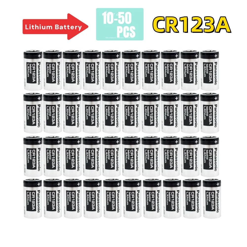 

10-50PCS Original Panasonic 123 Lithium 3V Arlo Camera Battery CR123A CR17345 DL123A EL123A 123A