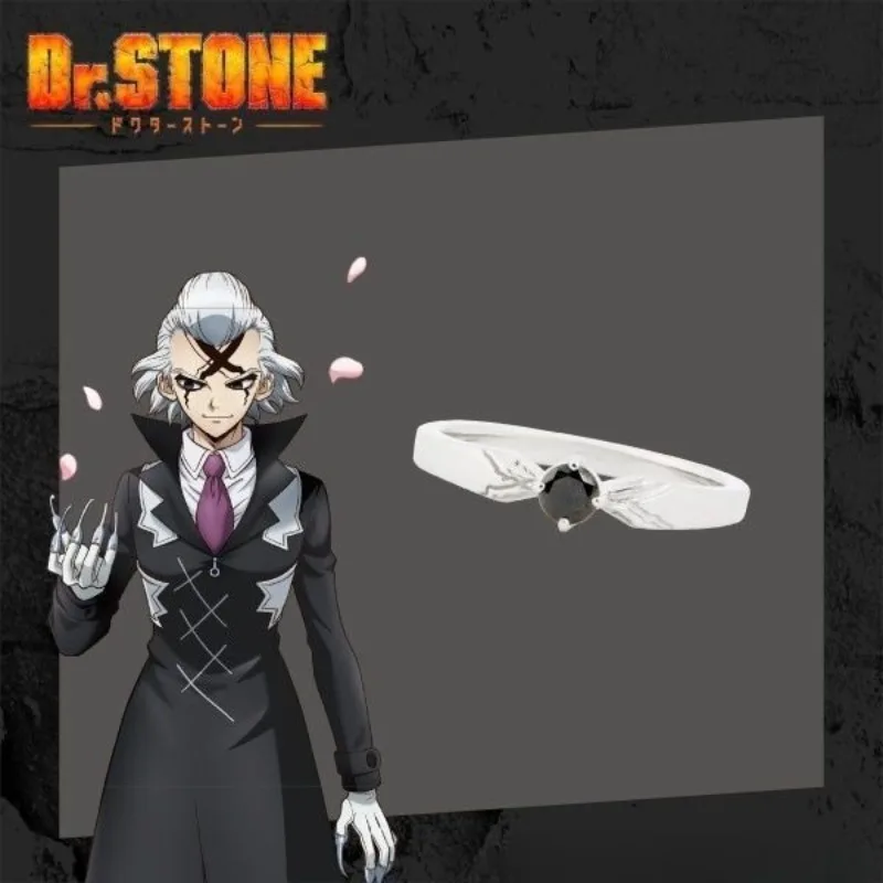 Dr.STONE Senku Ishigami Gen Asagiri Kohaku Ring Anime Peripherals Fashion Trend Cosplay Cartoon Accessories Niche Holiday Gifts