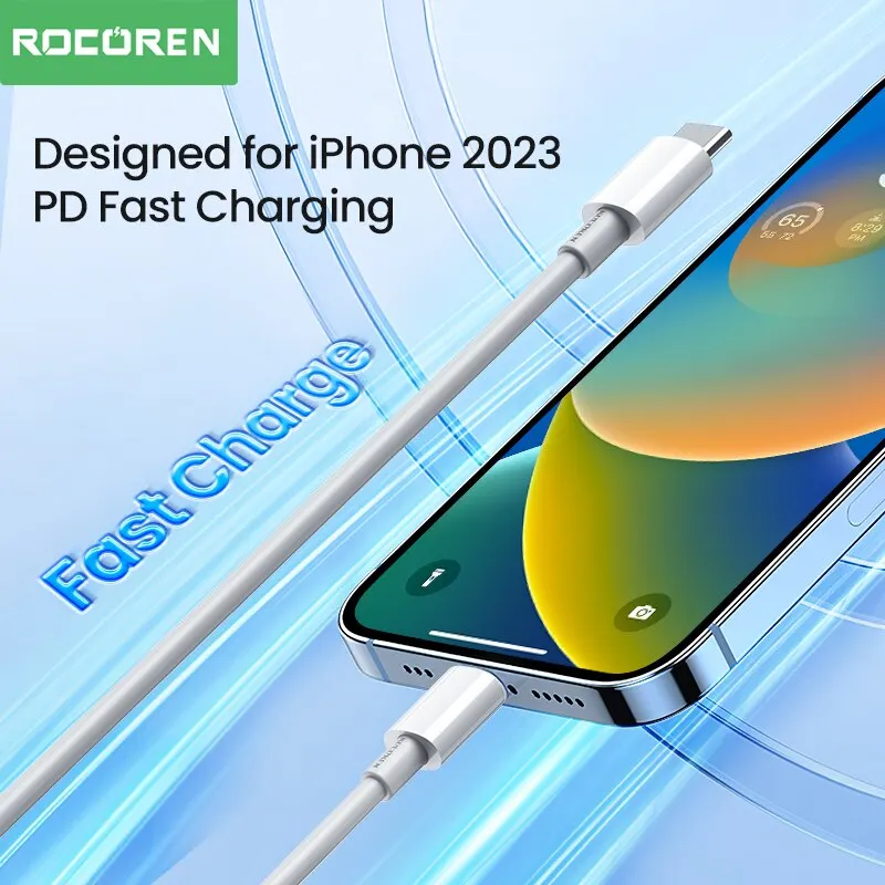 Rocoren USB C na USB C kabel pro iPhone 15 pro Samsung S22 Xiaomi PD 60W postit se nabíjení kabel pro Ipad pro nabíječka typ C kabel