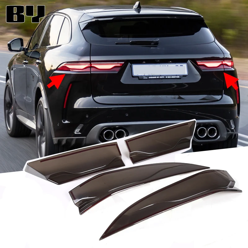 

For Jaguar F-PACE 2021-2024 ABS Black Car Rear Tail Light Turn Signal Trim Cover Sticker Car Accessories