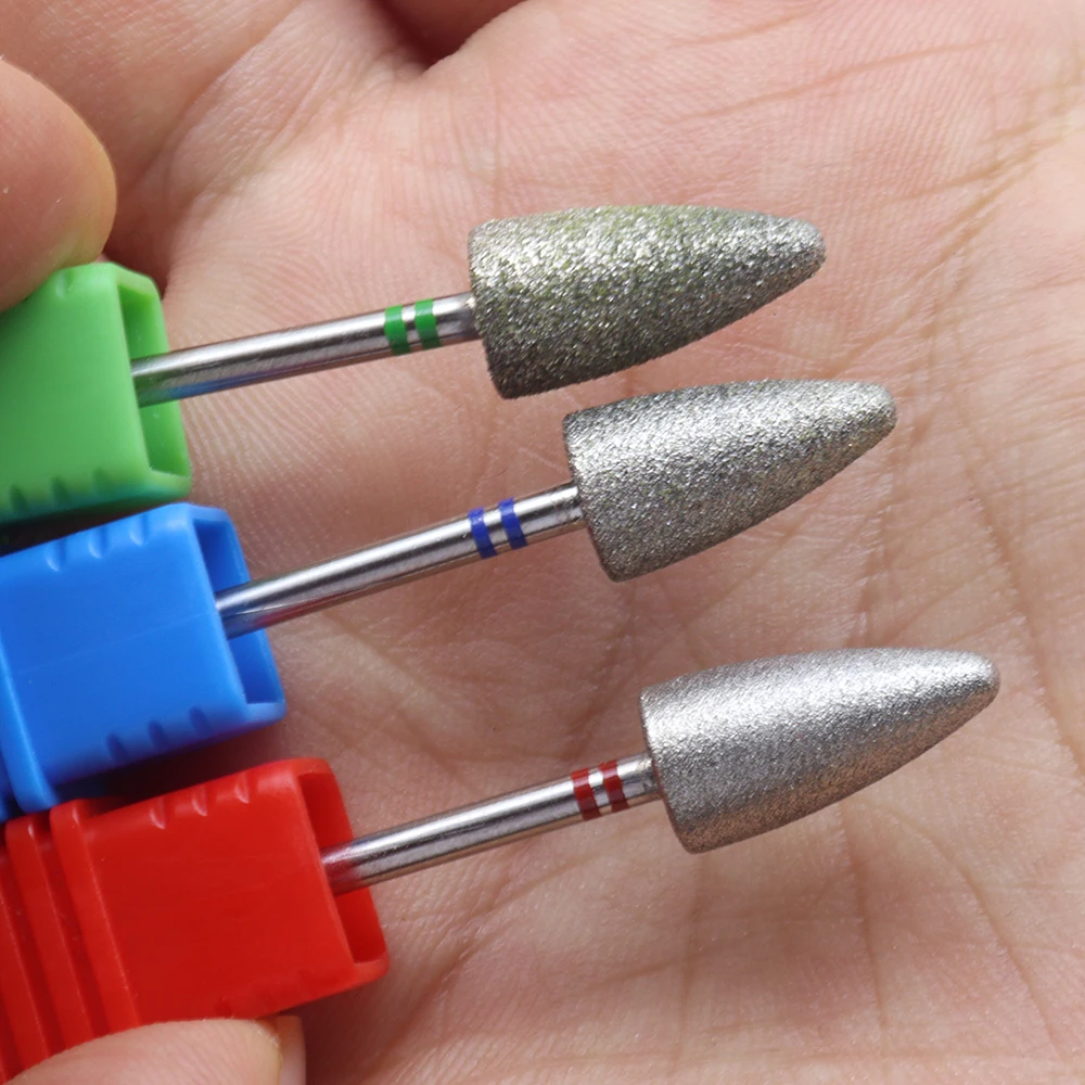 8mm Big Diamond Nail Drill Bit Rotary Burr stainless steel Foot Rasp Cuticle Cutter Pedicure Tool Accessories Mill Manicure feet