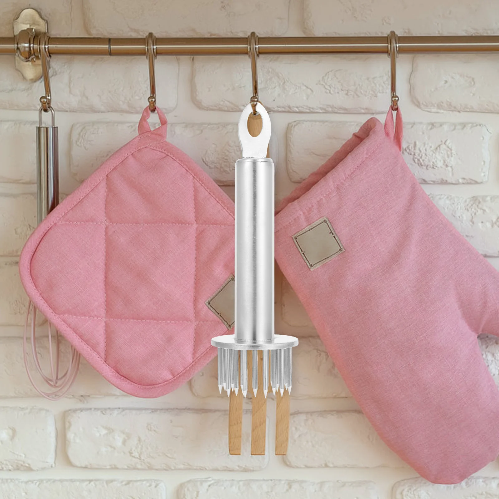 

Stainless Steel Meat Inserter Pork Skin Tenderizer Ultra Sharp Needles Even Insertion Meat Tenderizer Tool Kitchen Cooking