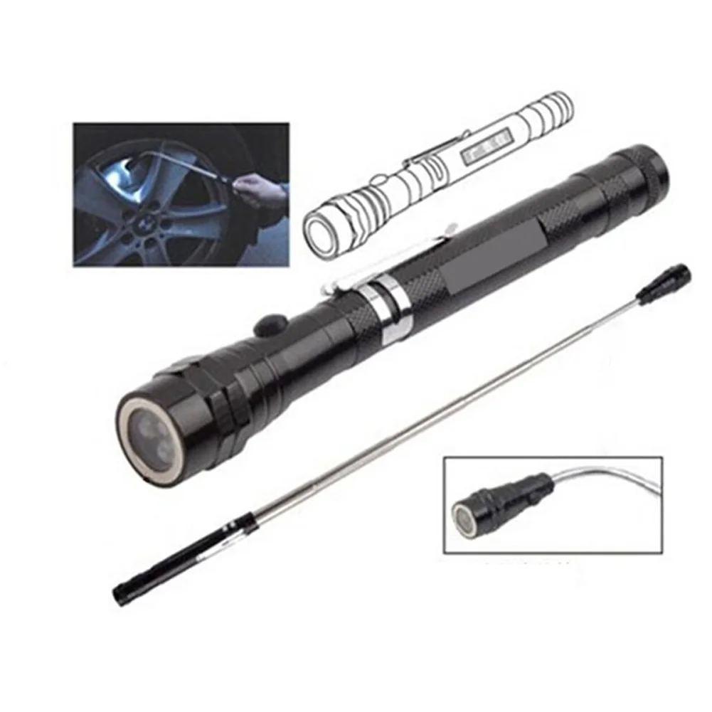 

Flexible Head Flashlight Hose Lamp Telescopic Magnet Torch Light Pick Up Tool Magnet Head With LED Lights