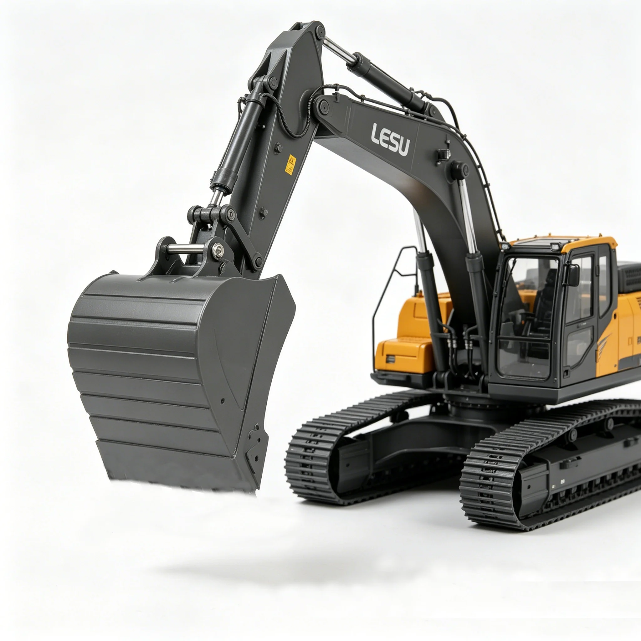 

RC 1/14 Model Two Section Excavator Bucket Metal Original Bucket DIY Excavator Modification Parts