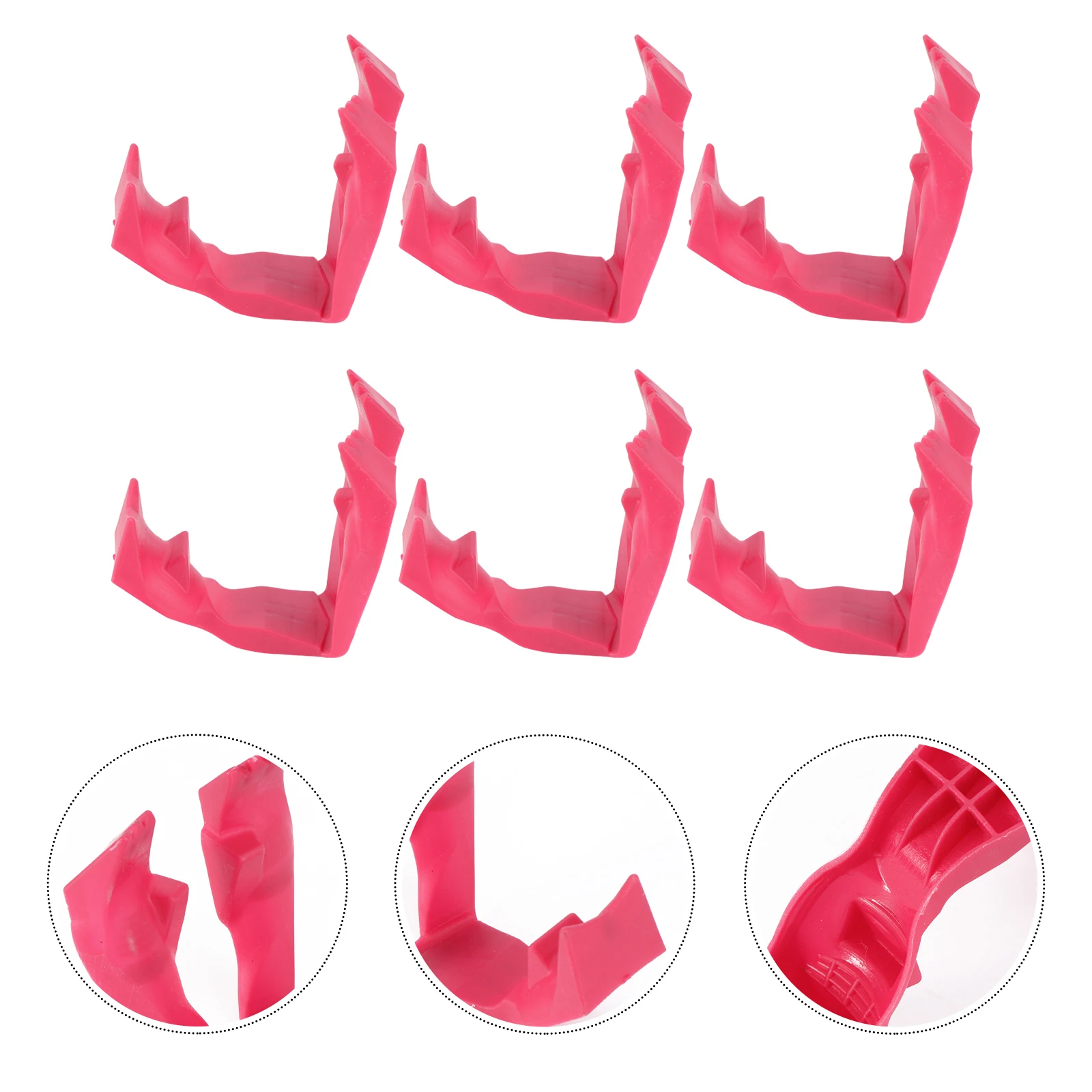 

6pcs Food Finger Tongs Plastic Anti-Scald Eating Trongs For Ribs Chicken Wings Kitchen Buffet Picnic Clean Hands Mini Food Clips