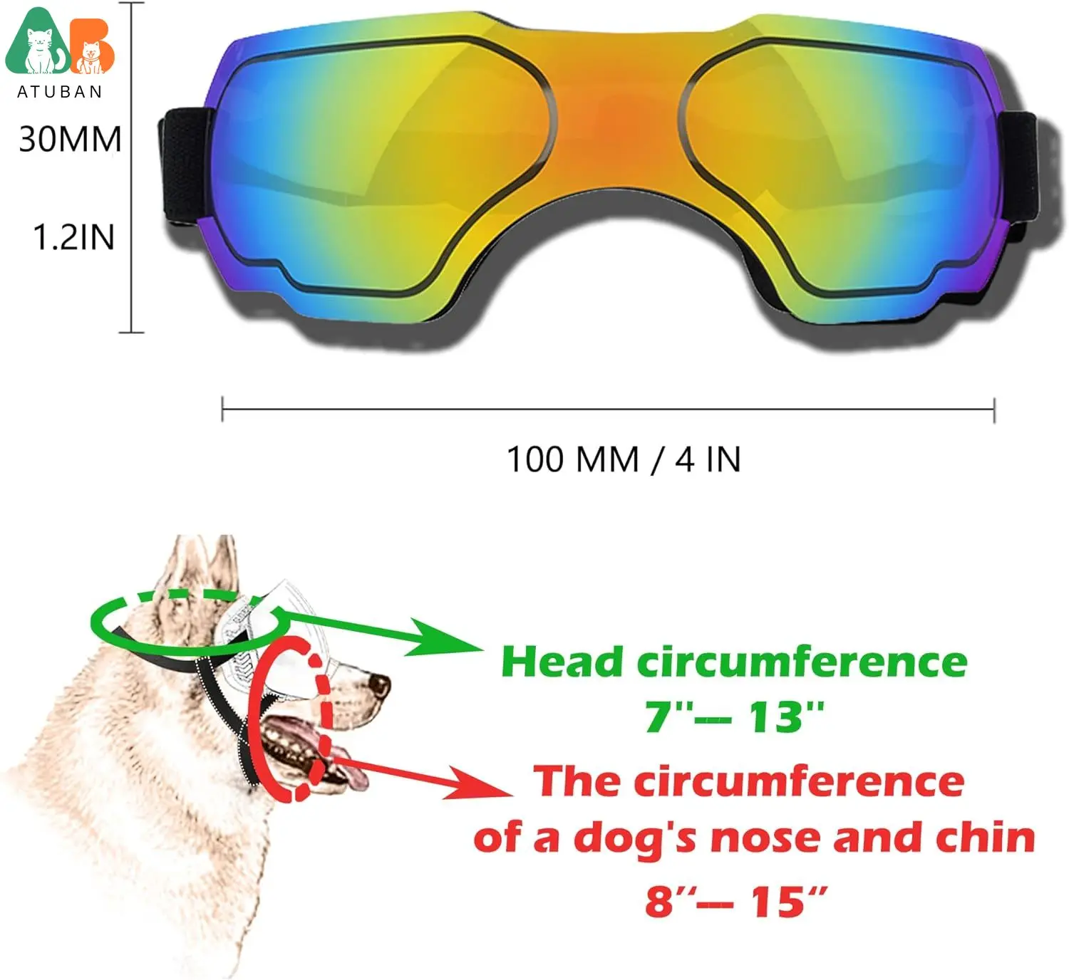 Small Dog Sunglasses,Dog Goggles with Adjustable Strap UV Protection Winproof Dog Puppy Sunglasses,Suitable for Dog Pet Glasses