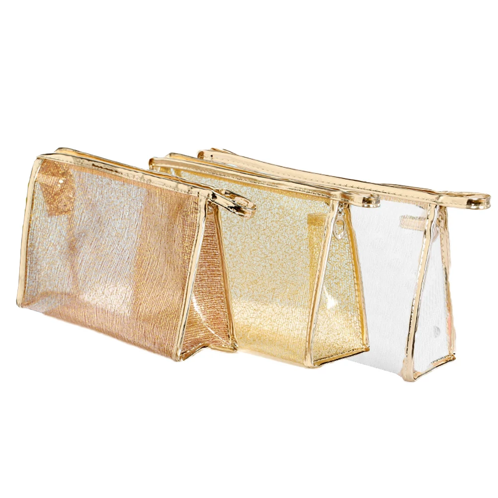 

3Pcs Transparent Makeup Bags Fashion Storage Organizer Multifunctional Pouch Portable Travel Kit Toiletry Bag for Women