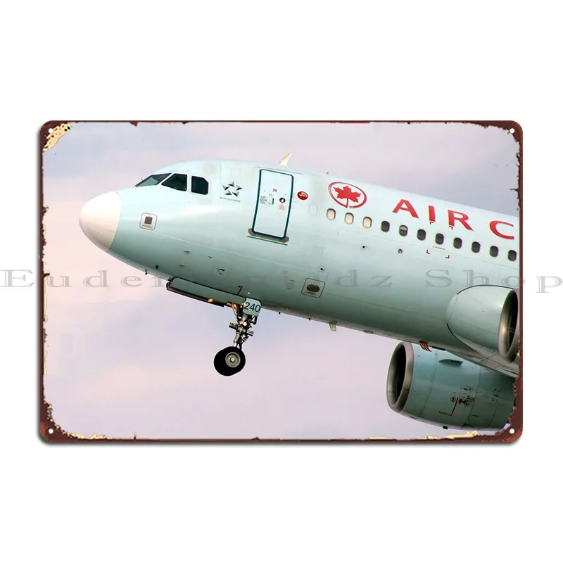 Air Canada A320 Metal Plaque Vintage Decoration Create Designs Cinema Tin Sign Poster