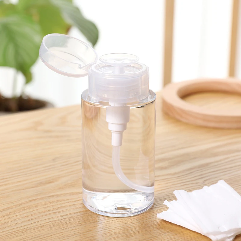 Refillable Bottles Push-type Bottling Push Down Empty Pump Dispenser Bottle For Nail Polish And Makeup Remover Bottle Packaging