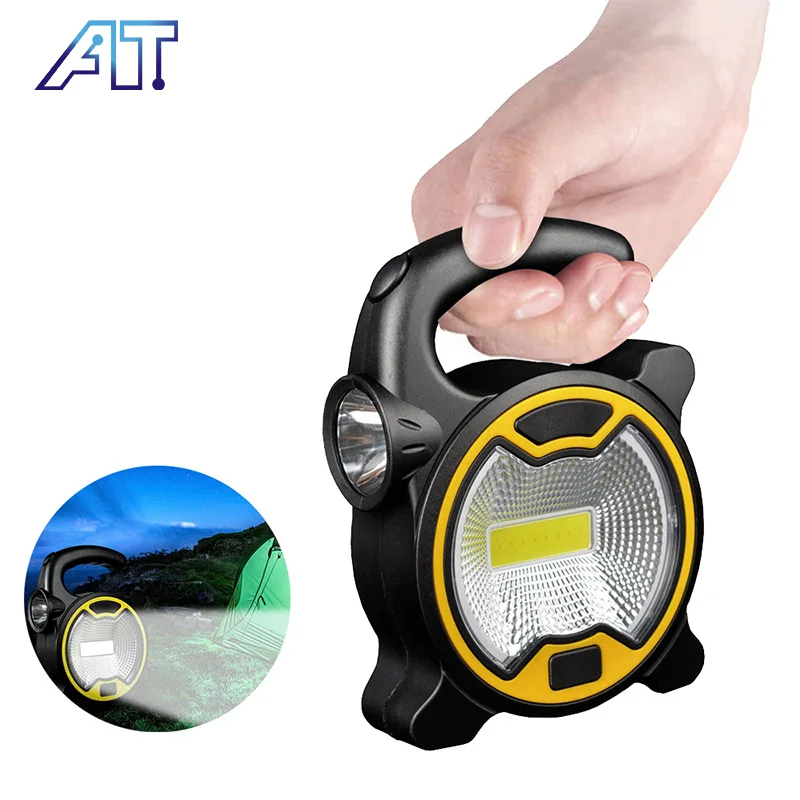 

Mini Outdoor Camping Light Portable Handheld Lighting LED+COB Multi-position Floodlights Lightweight Home Work Fishing Tools