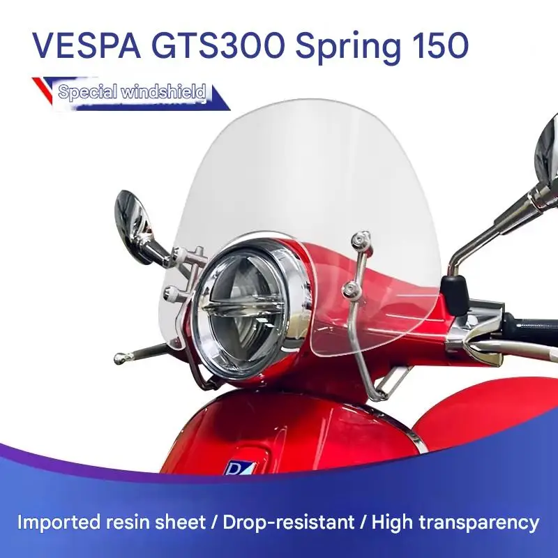 FOR VESPA Primavera 150 GTS300/250 Chest-Protection Windshield Imported Retro Stylized Gentle Shield against Wind And Rain