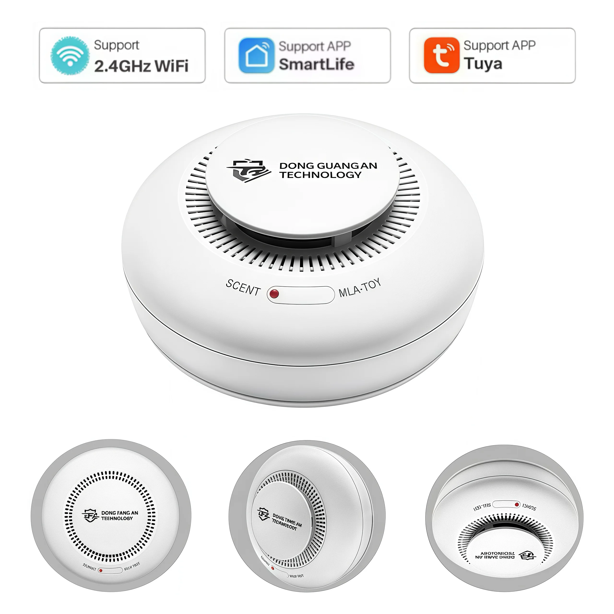 DFA WiFi TUYA Smart Smoke Wireless Interconnected Smoke Detector Fire Alarm High Sensitivity Safety Prevention Home Sensor 80DB