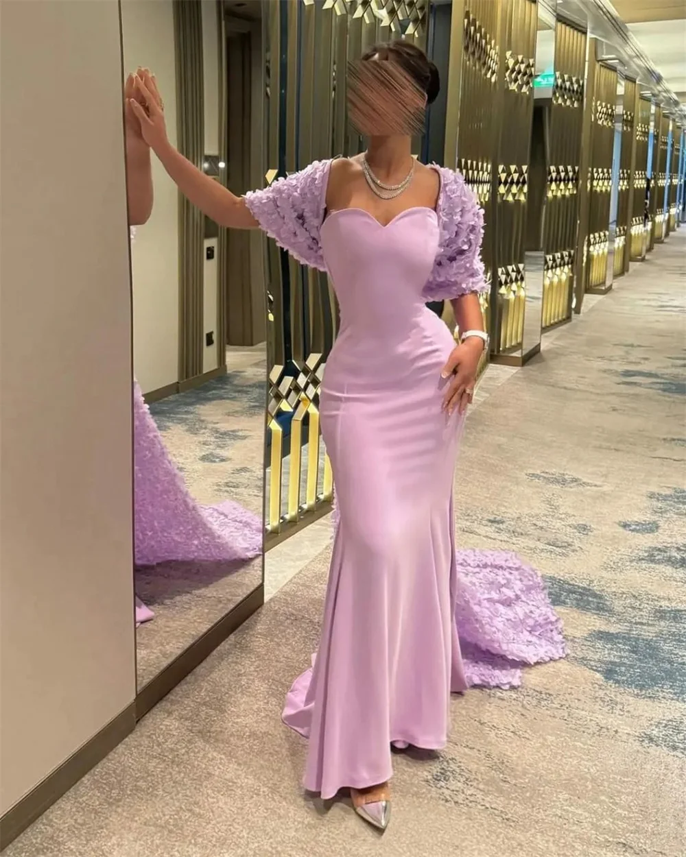 Customized Formal Dress Saudi Arabia Prom Sweetheart Mermaid Floor Length Skirts Draped Applique Print Flower Bespoke Occasion D