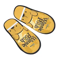 Winnie The Pooh Winter Cotton House Slippers Indoor Soft Household Fur Slippers Slides Non Slip