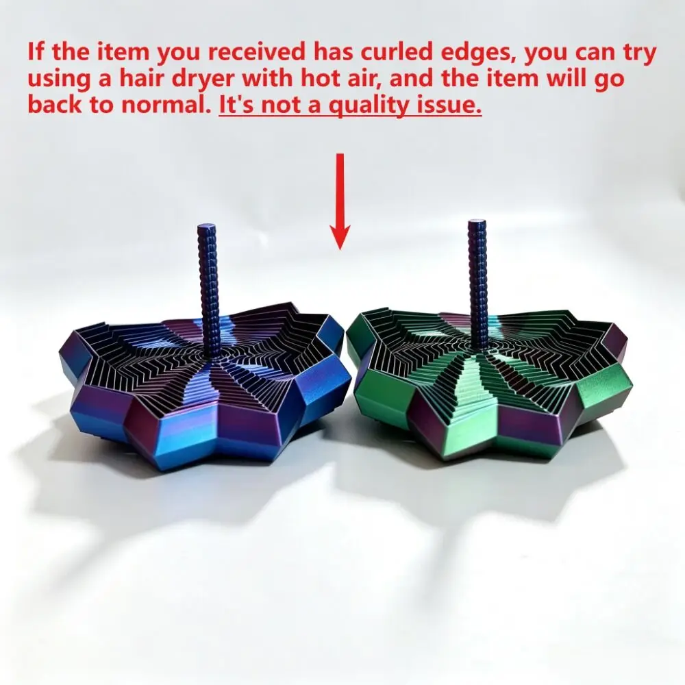 3D-Gedrucktes Erweitertes Sensorisches Fidget-Stern-Modell Visuelle Illusion Sechseckige Wirbelnde Spiral-Ornamente Stressabbau-Brettspiel-Spielzeug – Detail 2