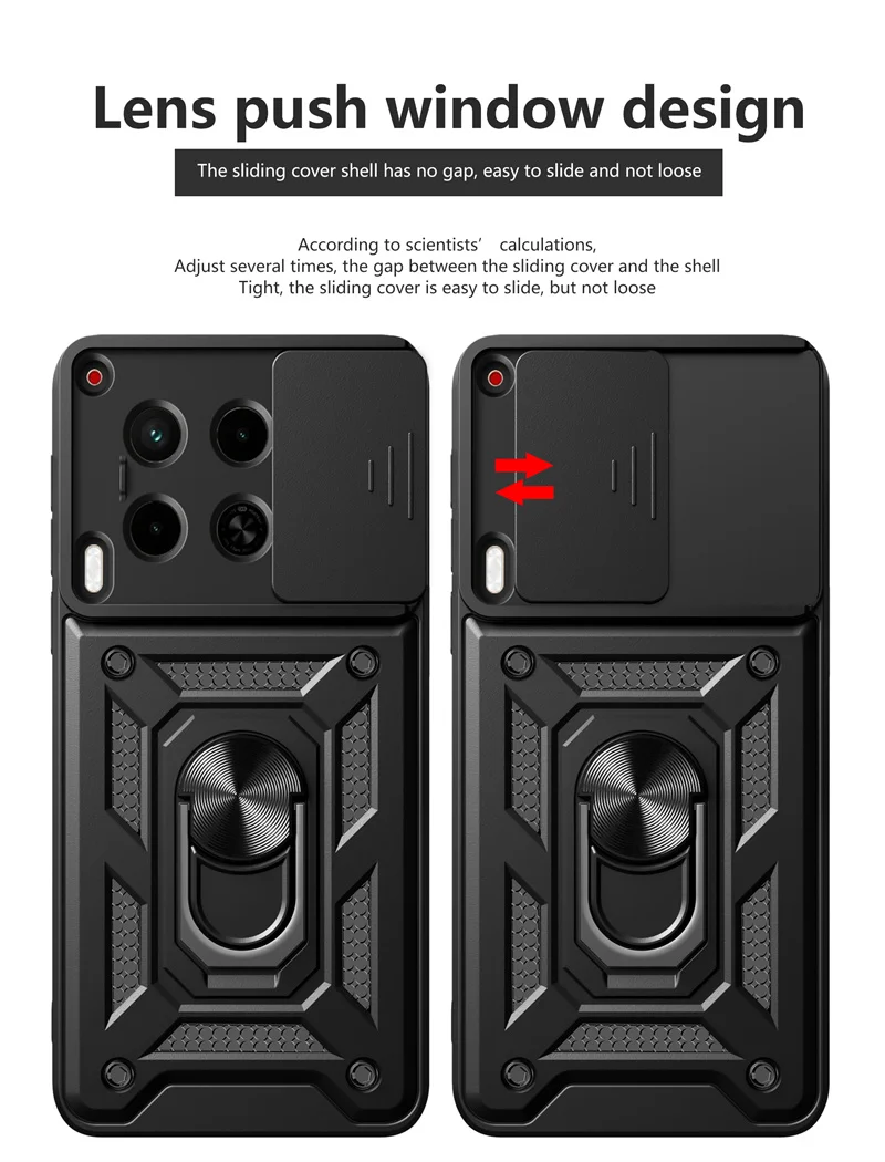 Shockproof Armor Funda For For Tecno Camon 30 Pro Case Slide Camera Protect Cover For Tecno Camon 30 Premier Camon30 4G 5G Coque