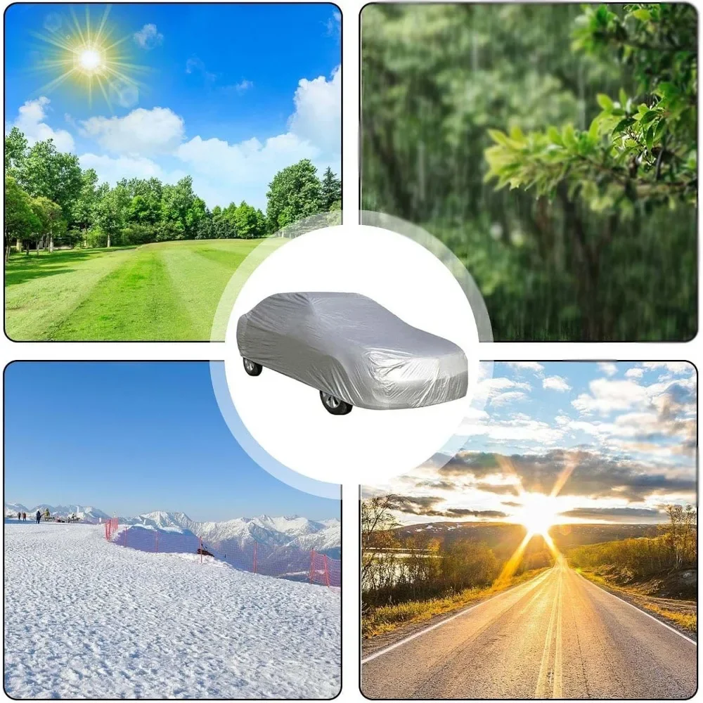 Autoabdeckung Wasserdicht Allwetter, Outdoor Vollständige Außenabdeckung für Automobile Limousine Schrägheck SUV Regen- und Sonnenschutz – Detail 10